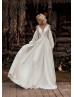 Ivory Satin Lace V Back Sexy Wedding Dress Ivory Satin Lace V Back Sexy Wedding Dress